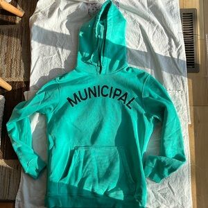 Municipal origin 300 hoodie. Mens medium. Seafoam green